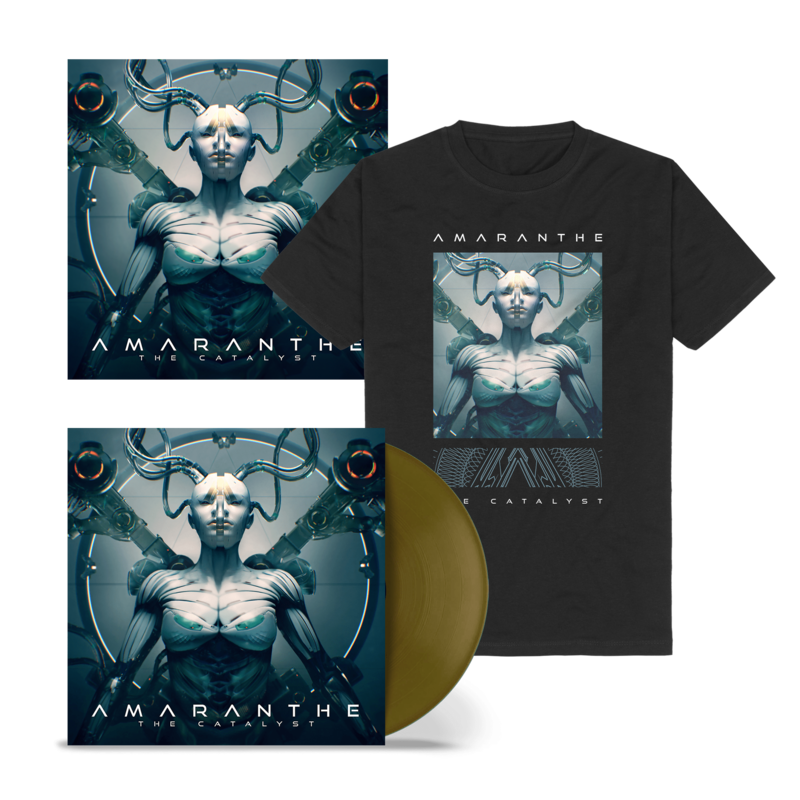 The Catalyst by Amaranthe - Exclusive Ltd Gold Vinyl (180g) + Signed Art Card + Shirt - shop now at Amaranthe store