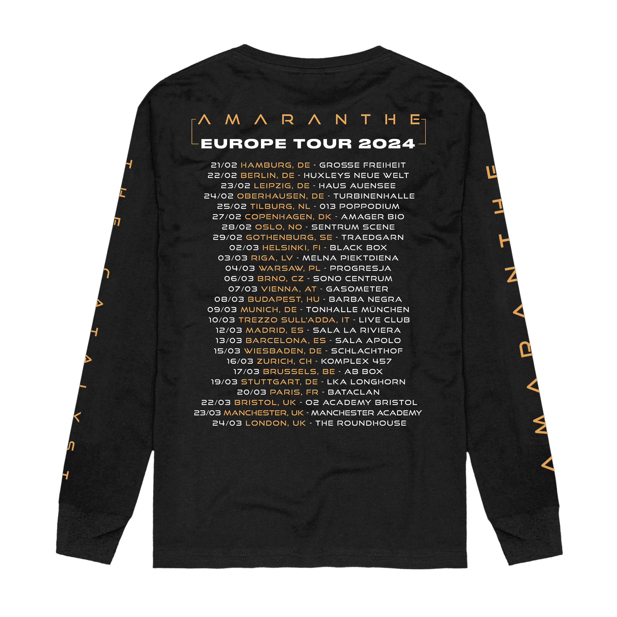 Amaranthe Europe Tour 2024 Longsleeve T-Shirt 343280